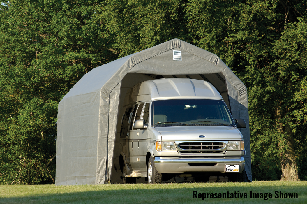 ShelterCoat 15' x 20' Garage Peak Gray STD - 95350 - ShelterLogic - Backyard Caravan LLC