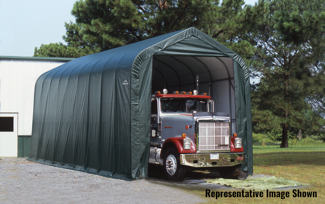 ShelterCoat 15' x 20' Garage Peak Green STD - 95351 - ShelterLogic - Backyard Caravan LLC
