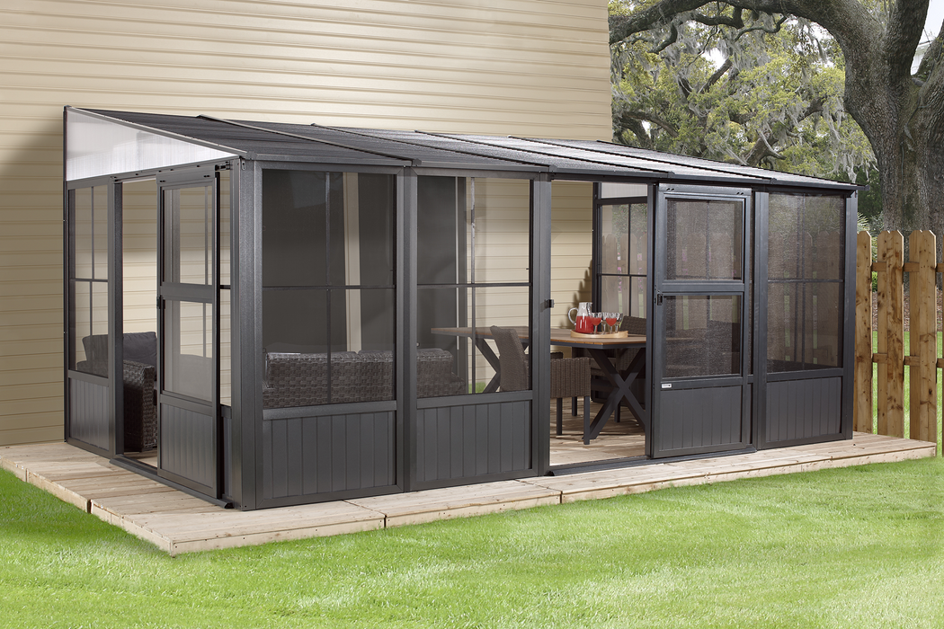 Charleston Solarium Wall Unit 10' x 16' - (440-9163032) - Sojag - Backyard Caravan LLC