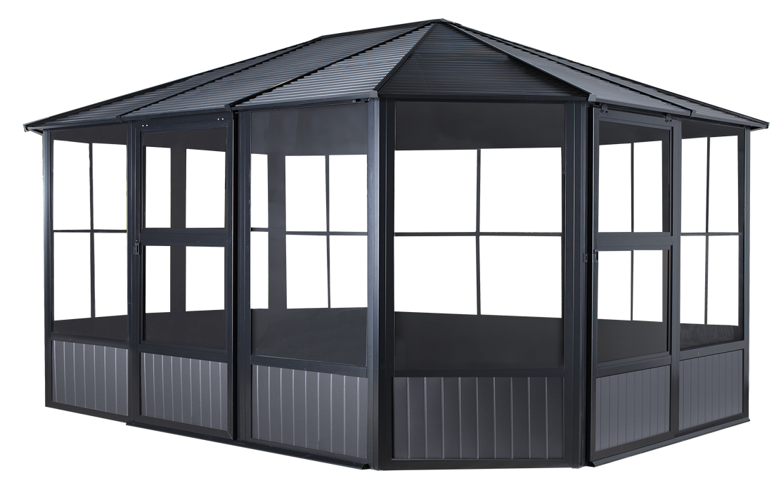 Charleston Solarium 12' x 15' - (445-9163001) - Sojag - Backyard Caravan LLC