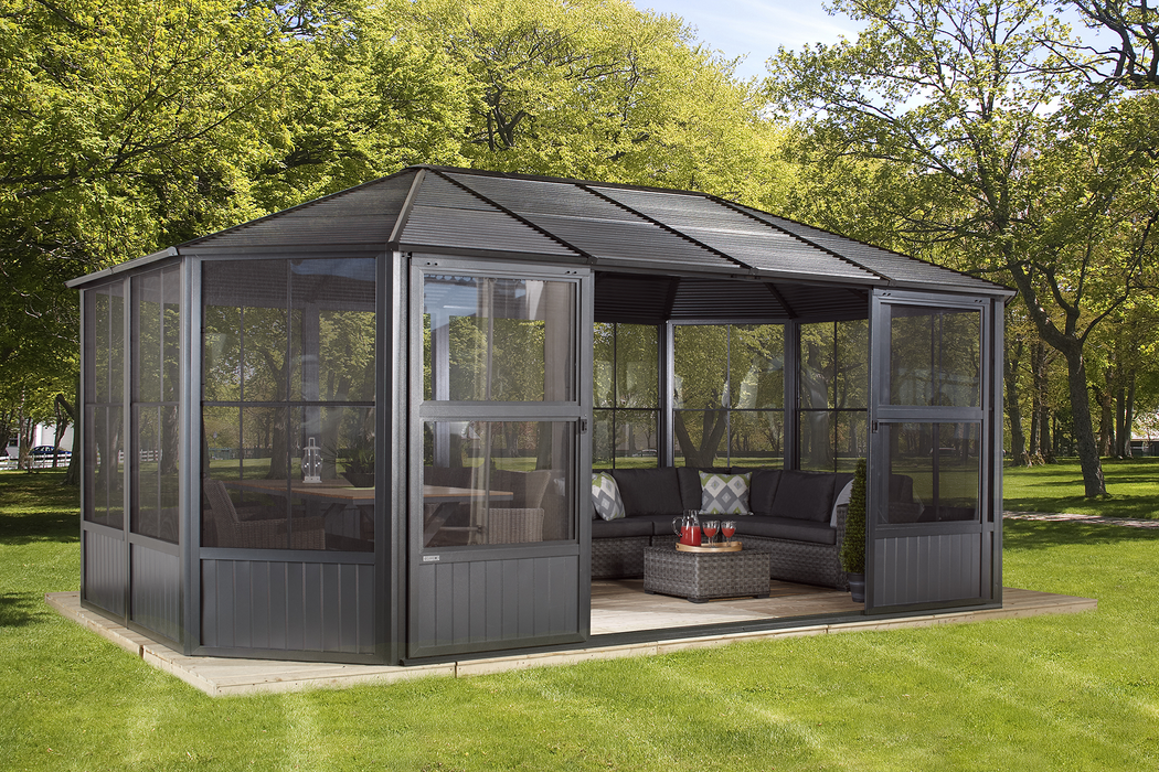 Charleston Solarium 12' x 18' - (448-9163018) - Sojag - Backyard Caravan LLC
