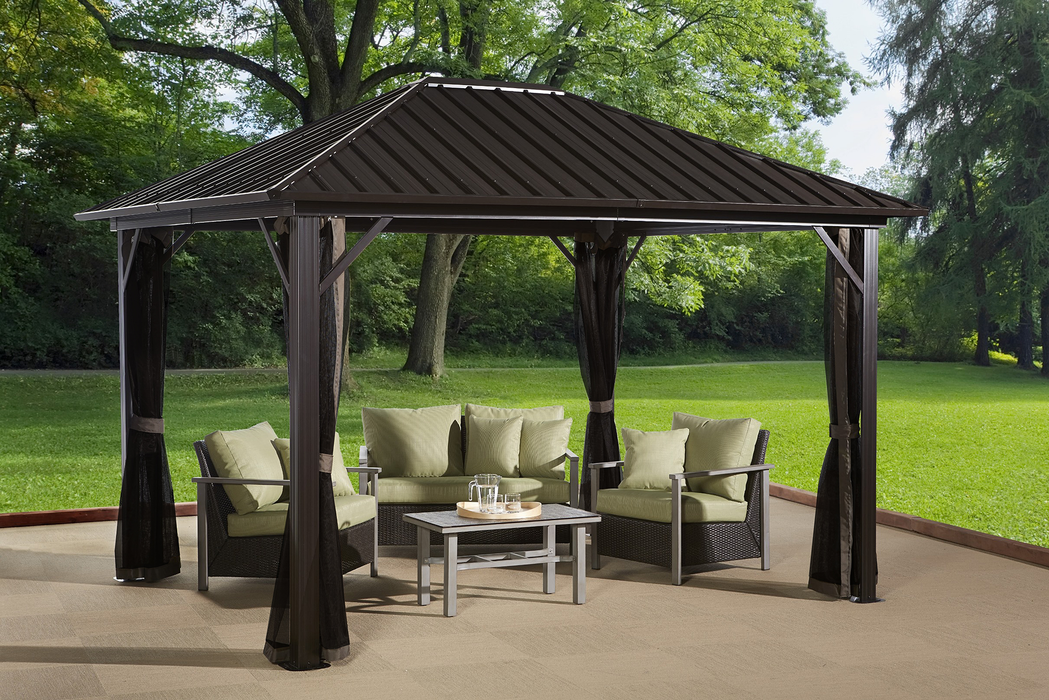 Genova Gazebo 10' x 12' - (500-8153675) - Sojag - Backyard Caravan LLC