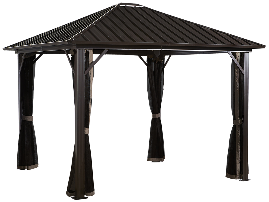 Genova Gazebo 10' x 10' - (500-9165036) - Sojag - Backyard Caravan LLC