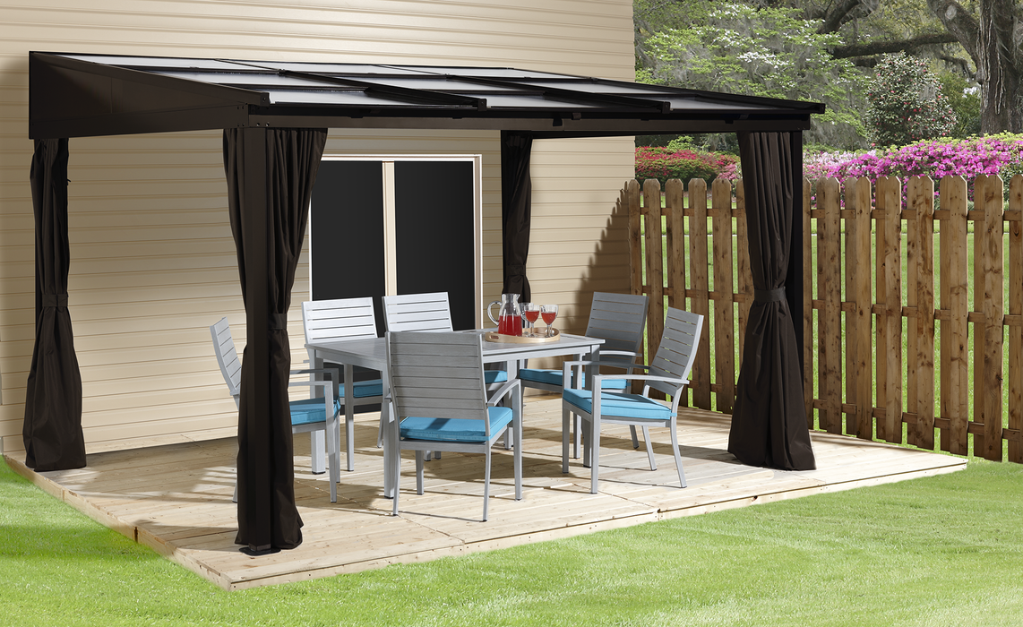 Sutton Wall-Mounted Gazebo 10' x 12' - (500-9165371) - Sojag - Backyard Caravan LLC