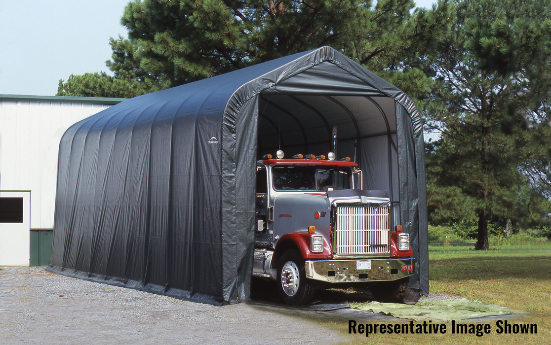 ShelterCoat 15' x 20' Garage Peak Gray STD - 95350 - ShelterLogic - Backyard Caravan LLC