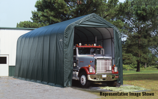ShelterCoat 16' x 44' Garage Peak Green STD - 95944 - ShelterLogic - Backyard Caravan LLC