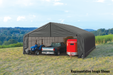 ShelterCoat 28' x 28' Garage Peak Gray STD - 86070 - ShelterLogic - Backyard Caravan LLC