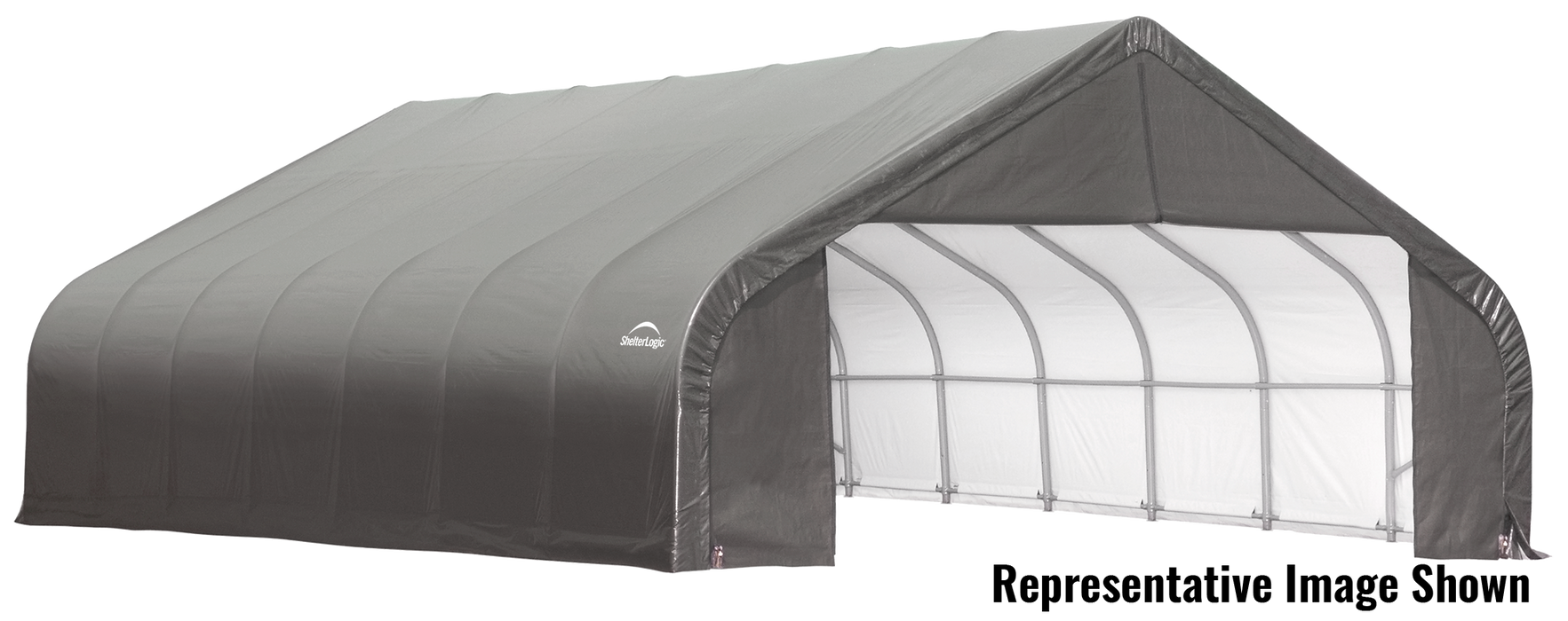 ShelterCoat 28' x 24' Garage Peak Gray STD - 86066 - ShelterLogic - Backyard Caravan LLC