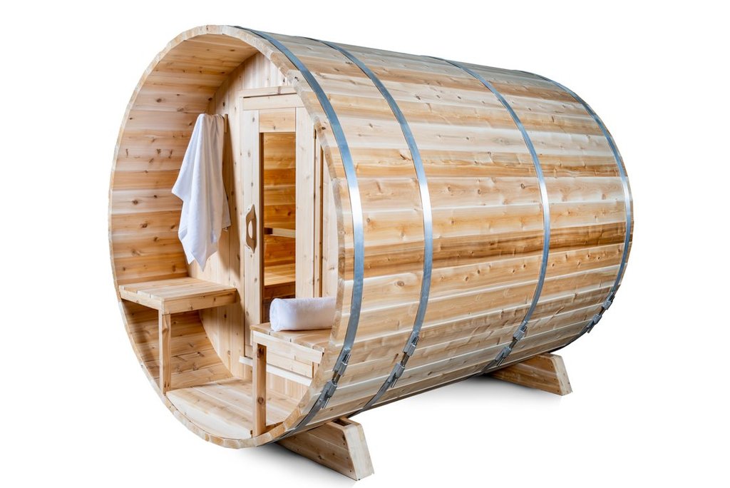 Dundalk Canadian Timber 2-4 Person Serenity Barrel Sauna - CTC2245W - Dundalk LeisureCraft Saunas