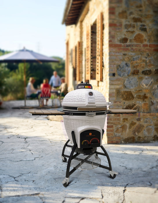 Vision XR402 52 Inch Deluxe Kamado Grill, White - XR402WC - Vision Grills
