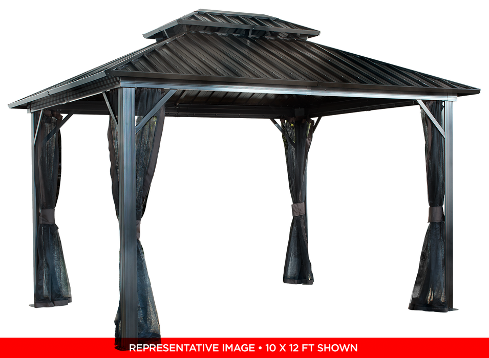 Genova II Double Roof Gazebo 12' x 16' - (500-9165074) - Sojag - Backyard Caravan LLC