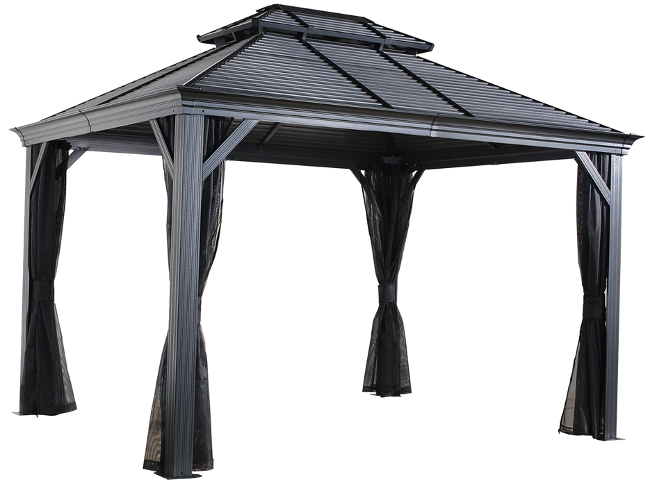 Mykonos Double Roof Gazebo 12' x 14' - (500-9165357) - Sojag - Backyard Caravan LLC