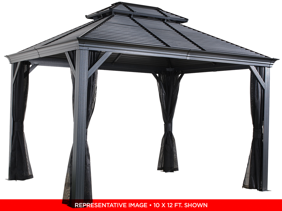 Mykonos II Double Roof Gazebo 12' x 16' - (500-9165227) - Sojag - Backyard Caravan LLC