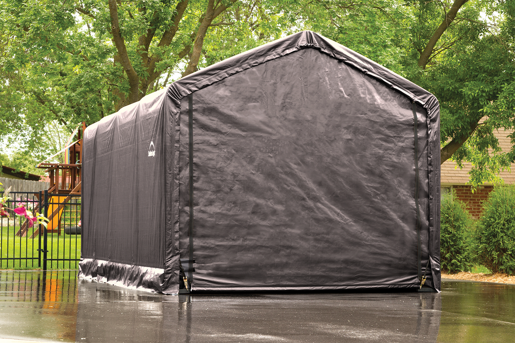 ShelterTube 12 x 20 ft. Garage Gray STD - 62805 - ShelterLogic - Backyard Caravan LLC