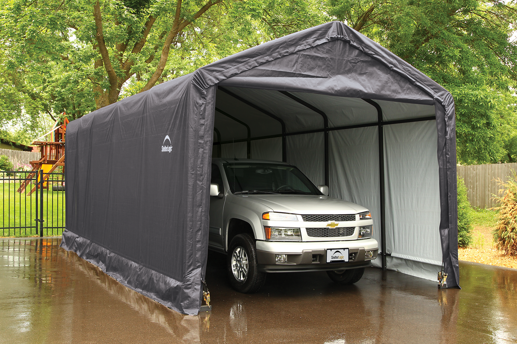 ShelterTube 12 x 25 ft. Garage Gray STD - 62807 - ShelterLogic - Backyard Caravan LLC