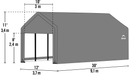 ShelterTube 12 x 30 ft. Garage Green STD - 62811 - ShelterLogic - Backyard Caravan LLC