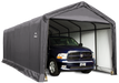 ShelterTube 12 x 30 ft. Garage Gray STD - 62808 - ShelterLogic - Backyard Caravan LLC