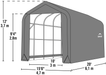ShelterCoat 15' x 20' Garage Peak Green STD - 95351 - ShelterLogic - Backyard Caravan LLC