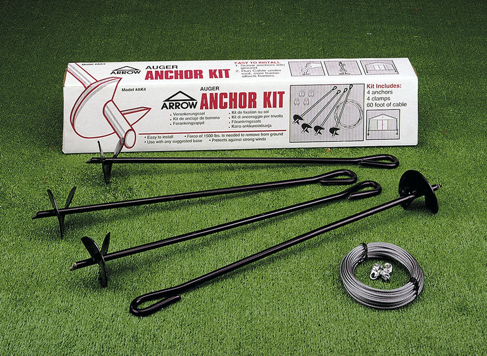 Earth Anchor (Auger and Cable) - AK4 - Arrow Storage Products - Backyard Caravan LLC