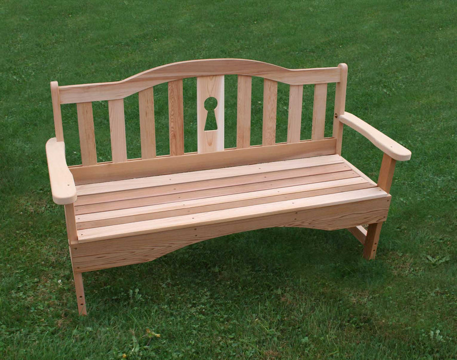 6' Cedar Keyway Garden Bench - Creekvine Designs - Backyard Caravan LLC