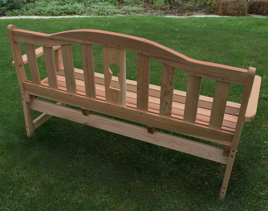 6' Cedar Keyway Garden Bench - Creekvine Designs - Backyard Caravan LLC