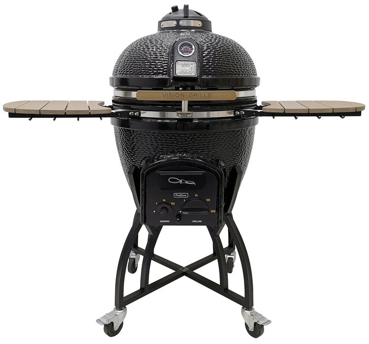 Vision C-4C1F1 52 Inch Deluxe Kamado Grill, Black - C-4C1F1 - Vision Grills