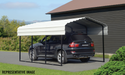 Steel Carport 10 x 29 x 7 ft. Galvanized Black or Eggshell - CPH102907 - Arrow Storage Products - Backyard Caravan LLC