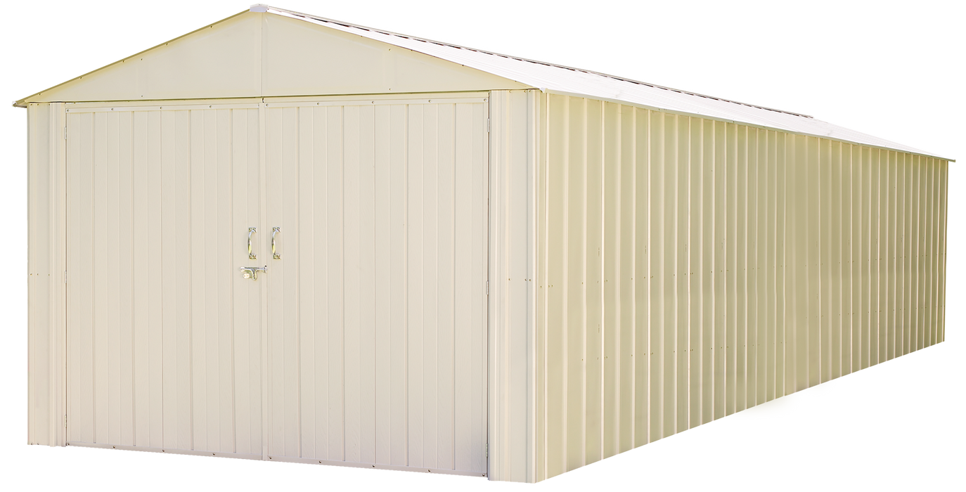 Commander 10 x 25 ft. Steel Storage Building Eggshell - CHD1025-A - Arrow Storage Products - Backyard Caravan LLC