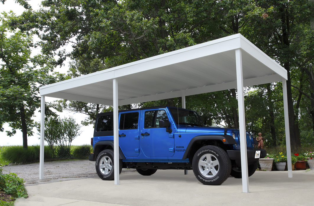 Freestanding Carport or Patio Cover 10 x 20 ft. Eggshell - CP1020 - Arrow Storage Products - Backyard Caravan LLC