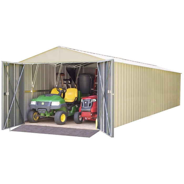 Commander 10 x 30 ft. Steel Storage Building Eggshell - CHD1030-A - Arrow Storage Products - Backyard Caravan LLC