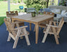 Cedar Country Hearts Dining Set (Table and 4 Chairs) - Creekvine Designs - Backyard Caravan LLC