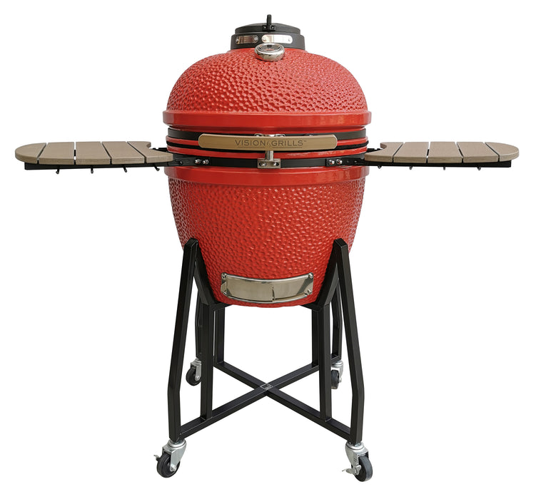 Vision B-R2C2AX-S 52 Inch Deluxe Kamado Grill, Red - B-R2C2AX-S - Vision Grills
