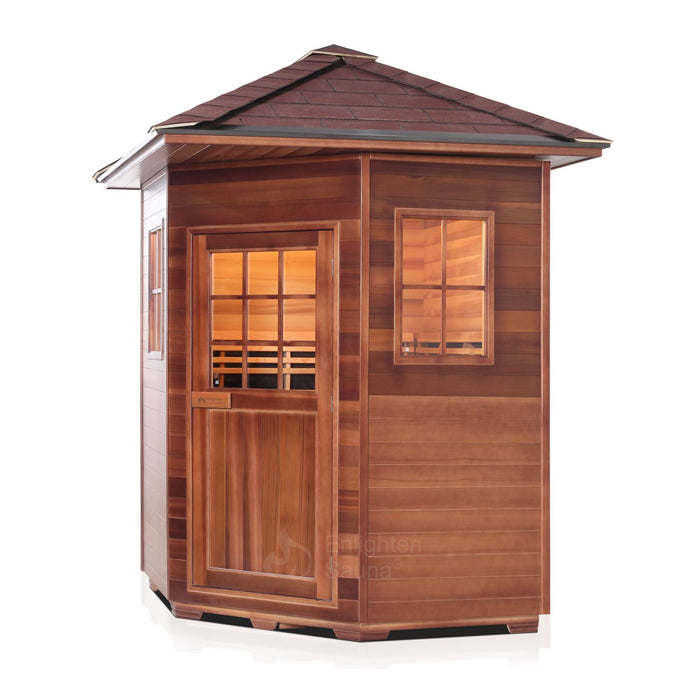 Enlighten Sierra 4C Person Outdoor/Indoor Infrared Sauna - 16379 - Enlighten Sauna