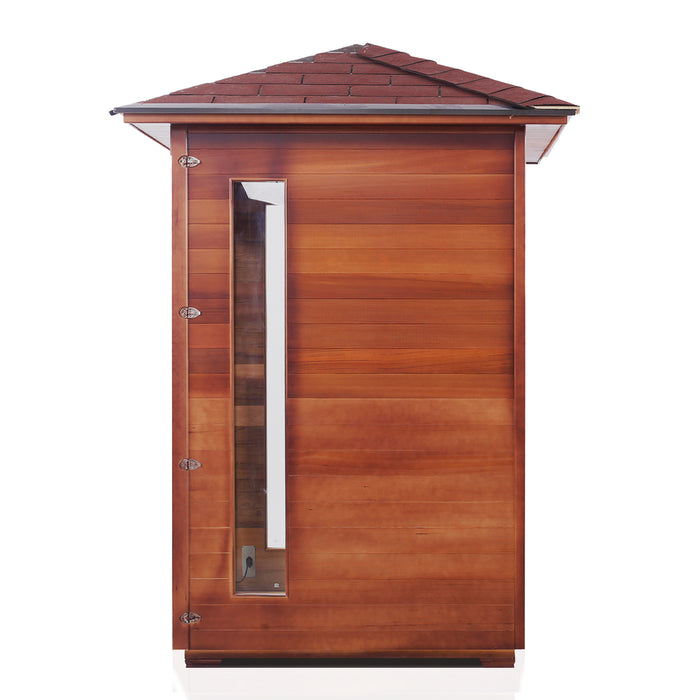 Enlighten Rustic 3 Person Outdoor/Indoor Infrared Sauna - 17377 - Enlighten Sauna