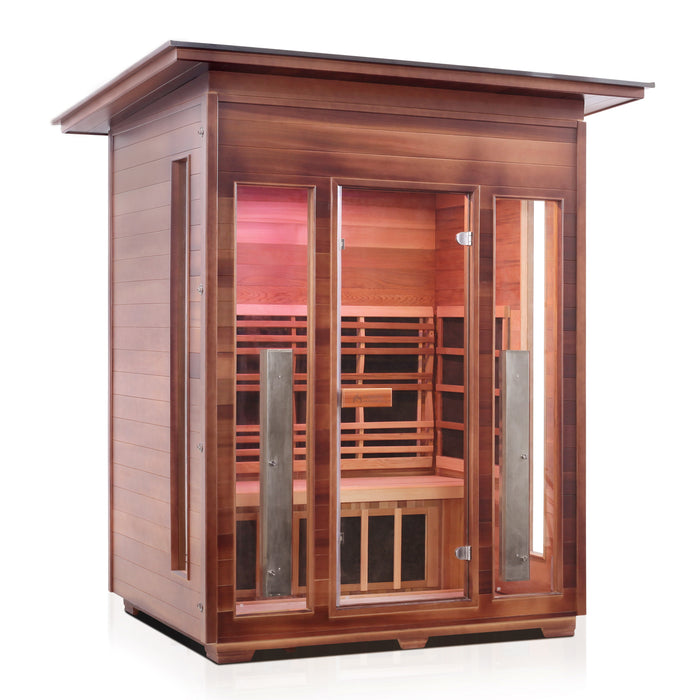 Enlighten Rustic 4 Person Outdoor/Indoor Infrared Sauna - 17378 - Enlighten Sauna