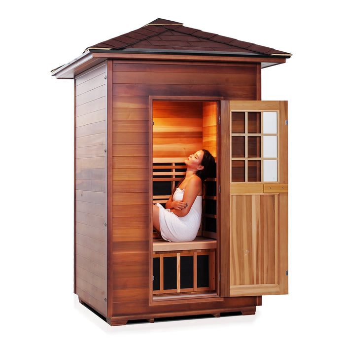 Enlighten Sierra 2 Person Outdoor/Indoor Infrared Sauna - 16376 - Enlighten Sauna