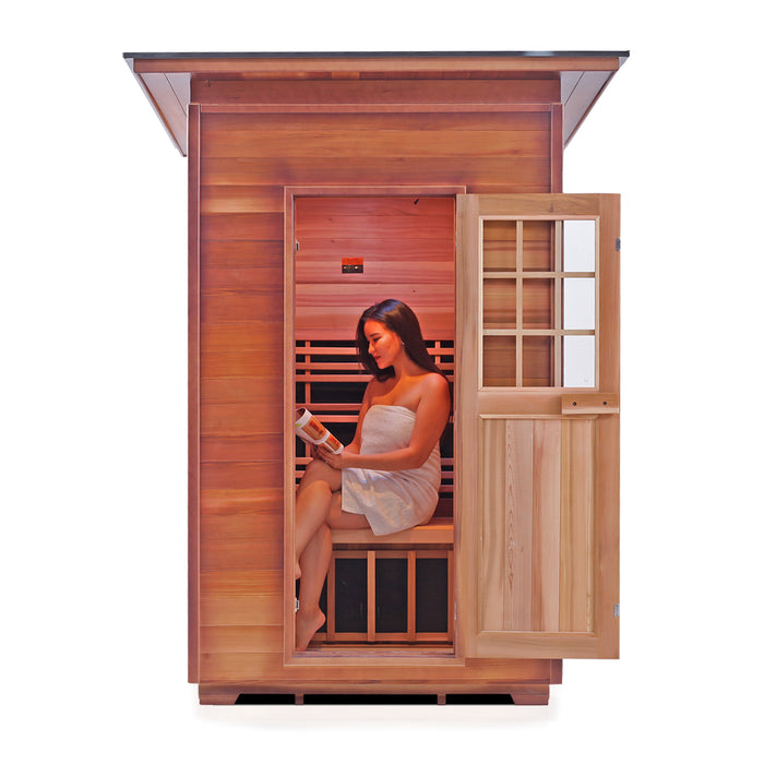 Enlighten Sierra 2 Person Outdoor/Indoor Infrared Sauna - 16376 - Enlighten Sauna