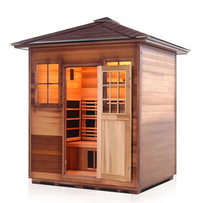 Enlighten Sierra 4 Person Outdoor/Indoor Infrared Sauna - 16378 - Enlighten Sauna