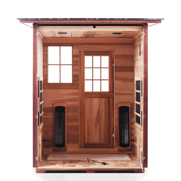 Enlighten Sierra 4 Person Outdoor/Indoor Infrared Sauna - 16378 - Enlighten Sauna