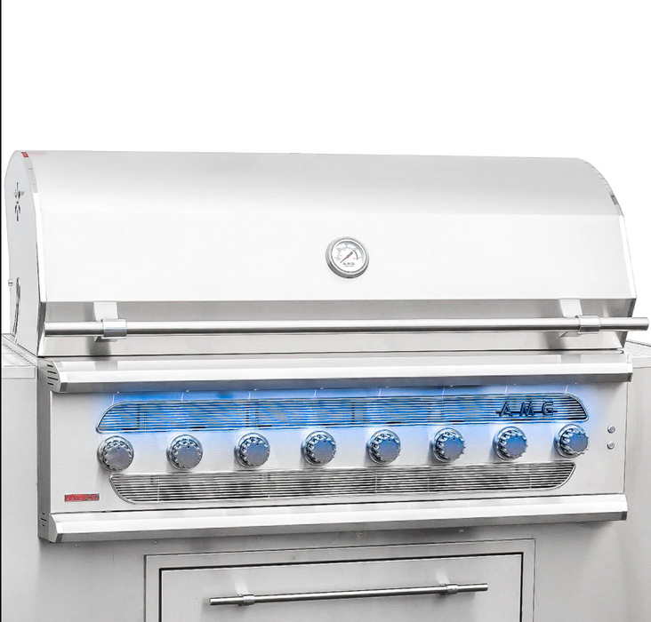 American Muscle Grill 54-Inch 8-Burner Built-In Dual Fuel Natural Gas Grill - AMG54-NG - Summerset Grills
