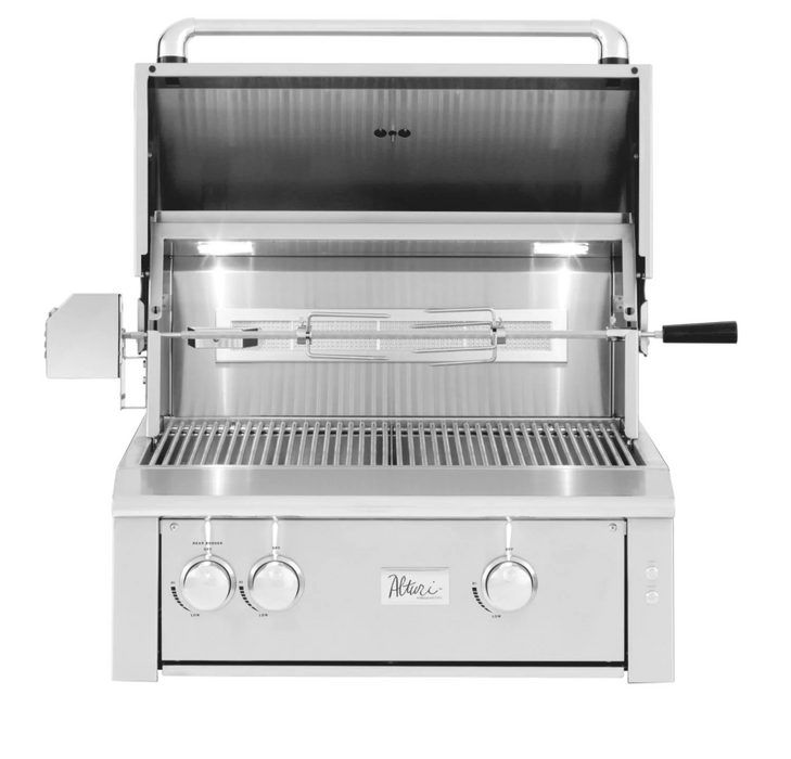 Summerset Alturi 30-Inch 2-Burner Built-In Natural Gas Grill With Stainless Steel Burners & Rotisserie - ALT30T-NG - Summerset Grills
