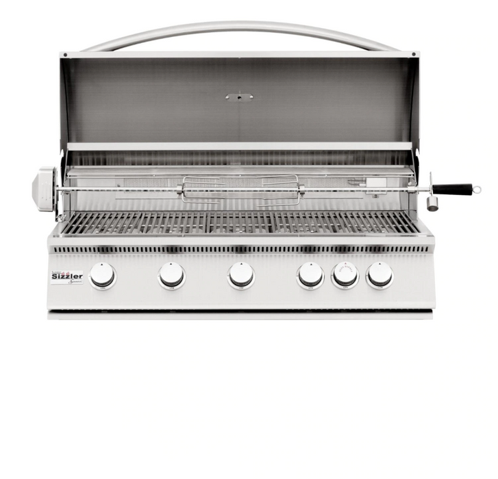 Summerset Sizzler 40-Inch 5-Burner Built-In Natural Gas Grill With Rear Infrared Burner - SIZ40-NG - Summerset Grills