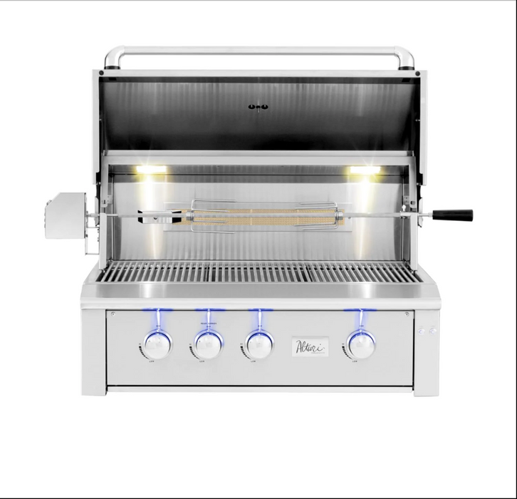 Summerset Alturi 36-Inch 3-Burner Built-In Natural Gas Grill With Stainless Steel Burners & Rotisserie - ALT36T-NG - Summerset Grills