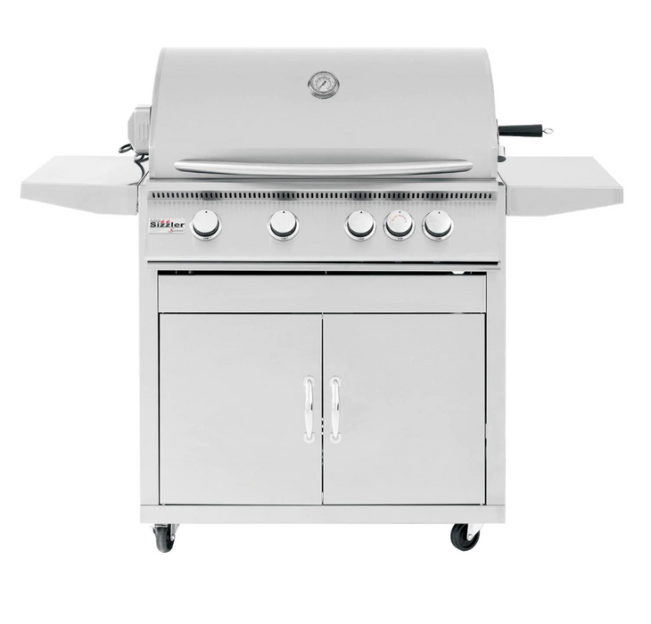 Summerset Sizzler 40-Inch 5-Burner Natural Gas Grill With Rear Infrared Burner w/ Cart - SIZ40-NG + CART-SIZ40- Summerset Grills