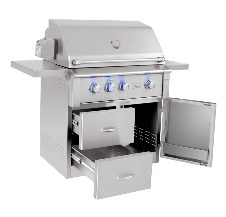 Summerset Alturi 36-Inch 3-Burner Natural Gas Grill With Stainless Steel Burners & Rotisserie w/ Cart - ALT36T-NG + CART-ALT36- Summerset Grills