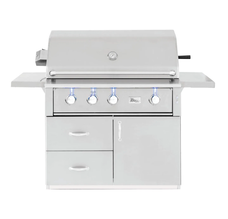 Summerset Alturi 42-Inch 3-Burner Natural Gas Grill With Stainless Steel Burners & Rotisserie w/ Cart -ALT42T-NG + CART-ALT42- Summerset Grills