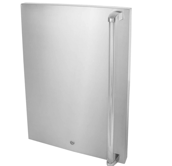 RCS 21-Inch 4.5 Cu. Ft. Left Hinge Compact Refrigerator With Stainless Steel Door And Towel Bar Handle - REFR1A + SSFDLA - RCS Grills