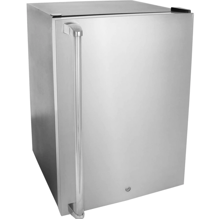 RCS 21-Inch 4.5 Cu. Ft. Right Hinge Compact Refrigerator With Stainless Steel Door And Towel Bar Handle - REFR1A + SSFDLRA - RCS Grills