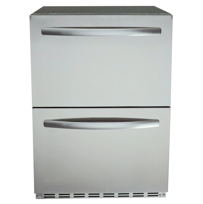 RCS 24-Inch 5.2 Cu. Ft. Outdoor Rated Dual Drawer Compact Refrigerator - REFR4 - RCS Grills