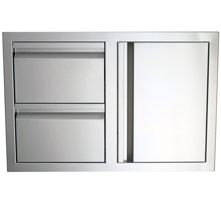RCS Valiant Series 33-Inch Stainless Steel Access Door & Double Drawer Combo - VDC1 - RCS Grills